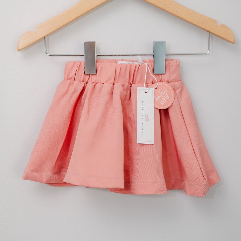 Bailey’s Blossoms Baby Girl Peach Skirt 12–18 Months NWT